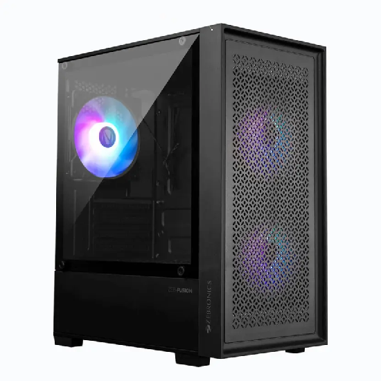 ZEBRONICS FUSION Mini Tower Cabinet-Black